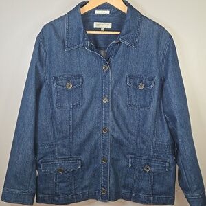 Jones of NY Barn Style Plus Size XXL 4 Pocket Longer Length Jean Jacket